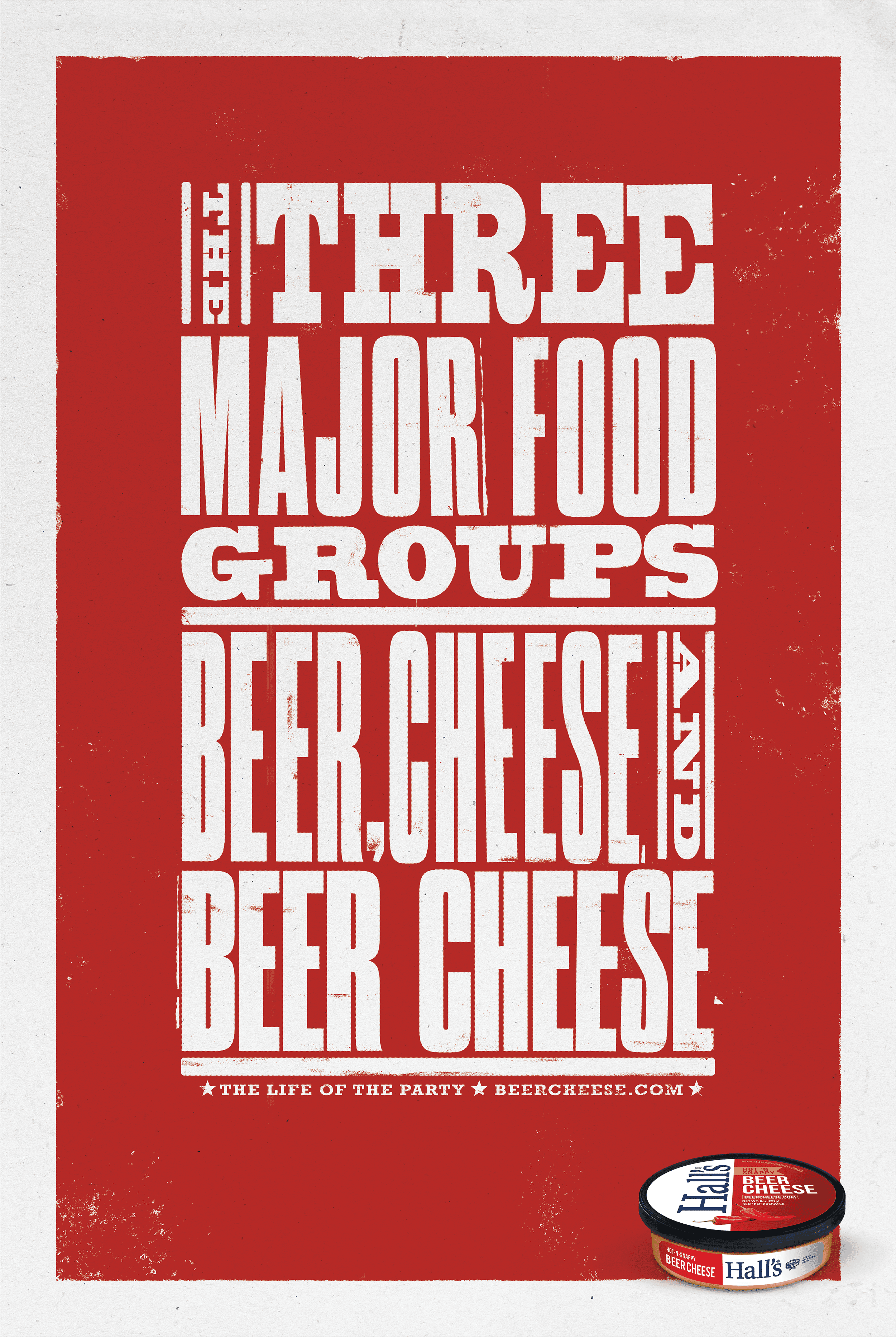 Hall's Beer Cheese Food Groups poster