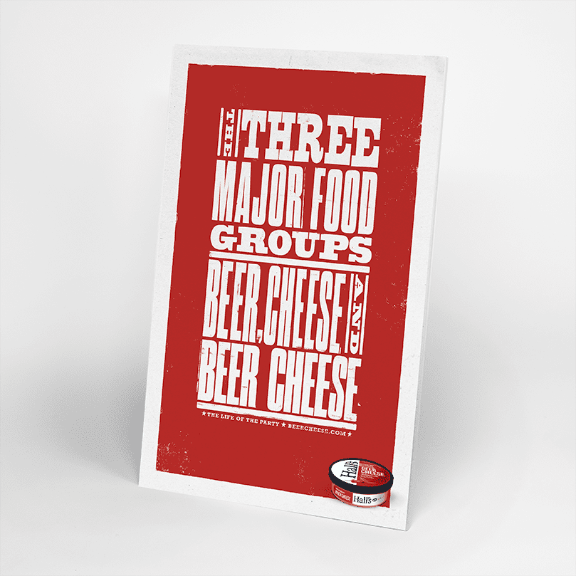 Hall's Beer Cheese Food Groups Point of Purchase