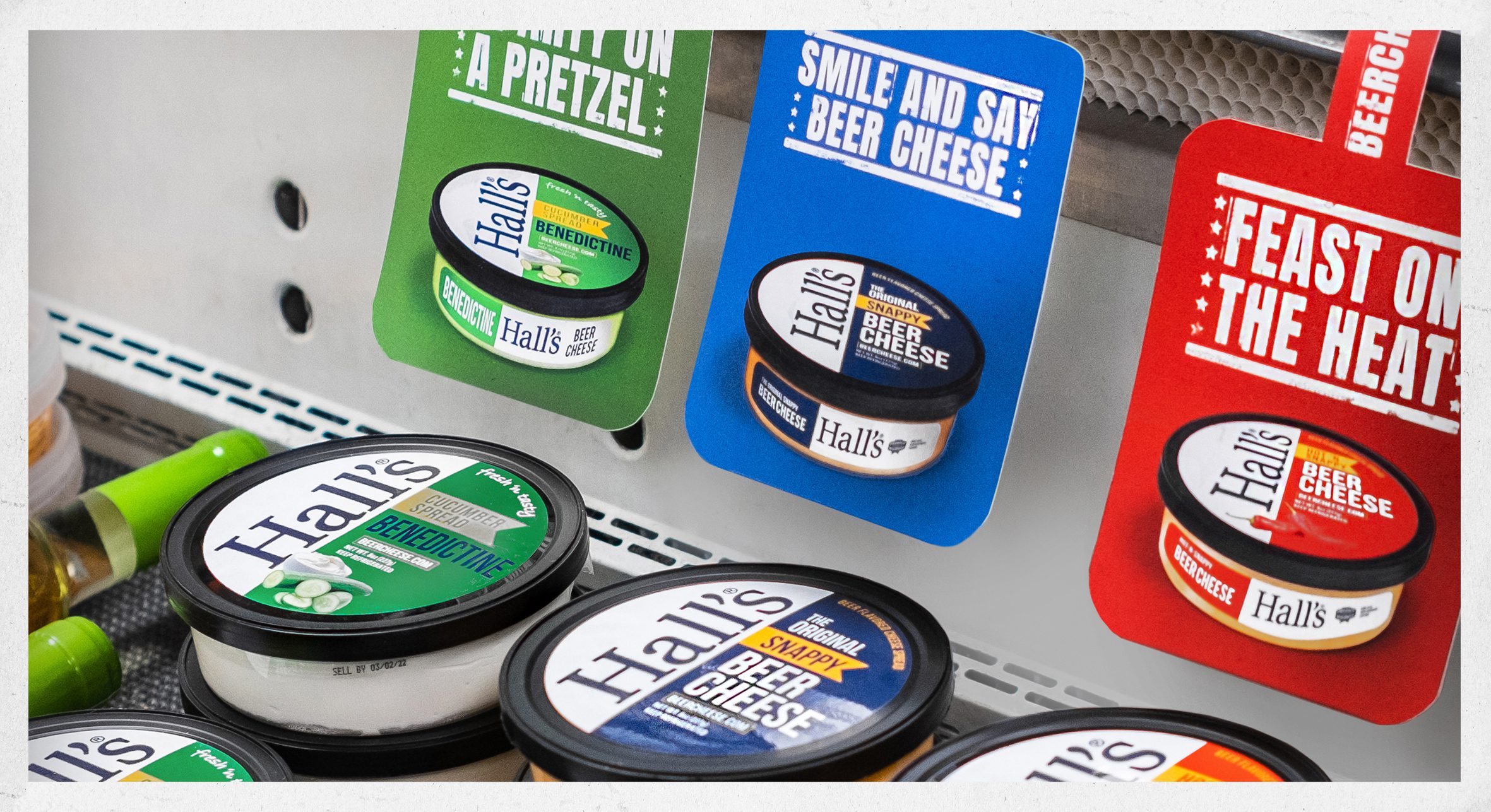 Hall's Beer Cheese shelf-toppers