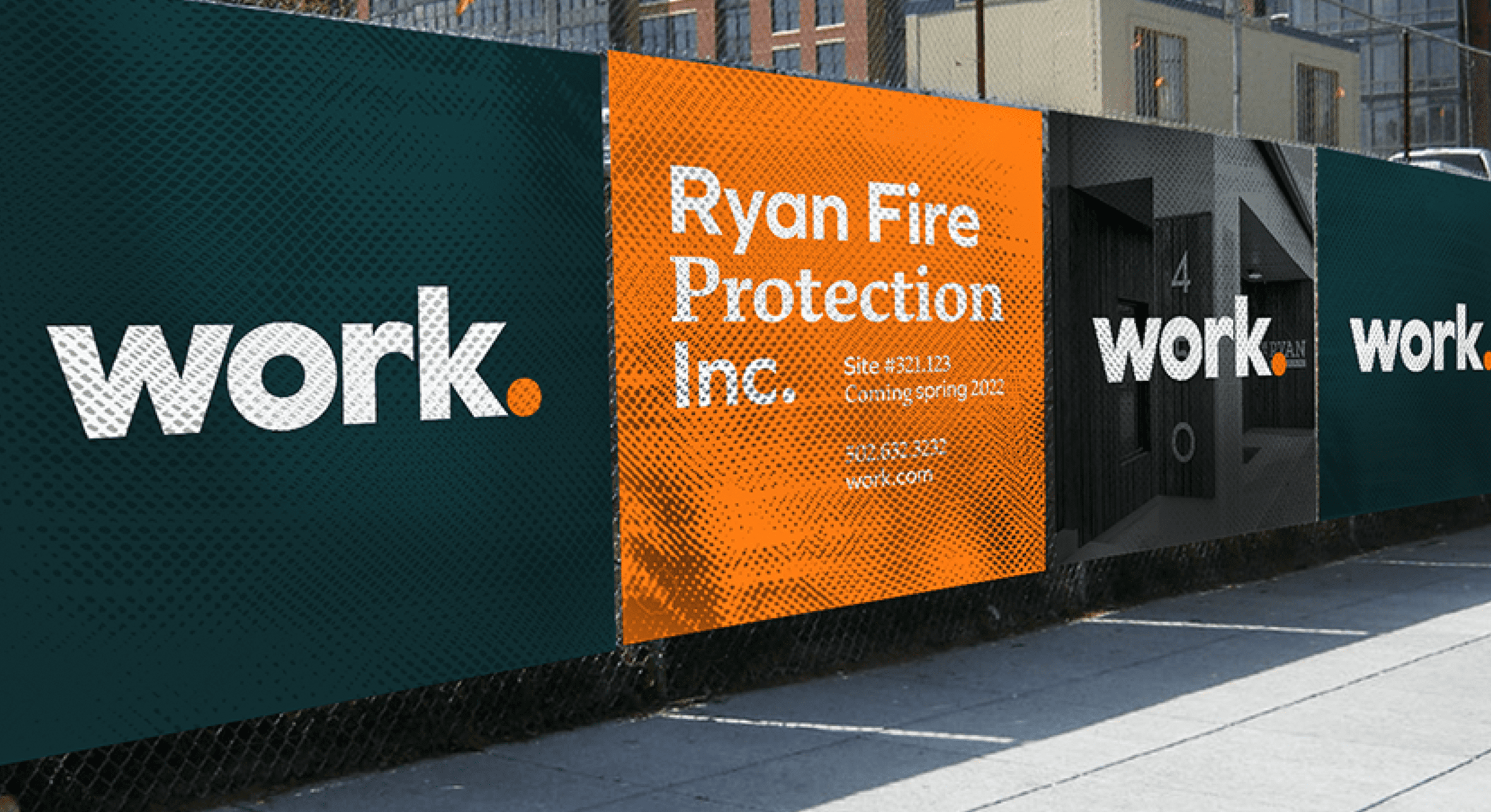 Work exterior signage