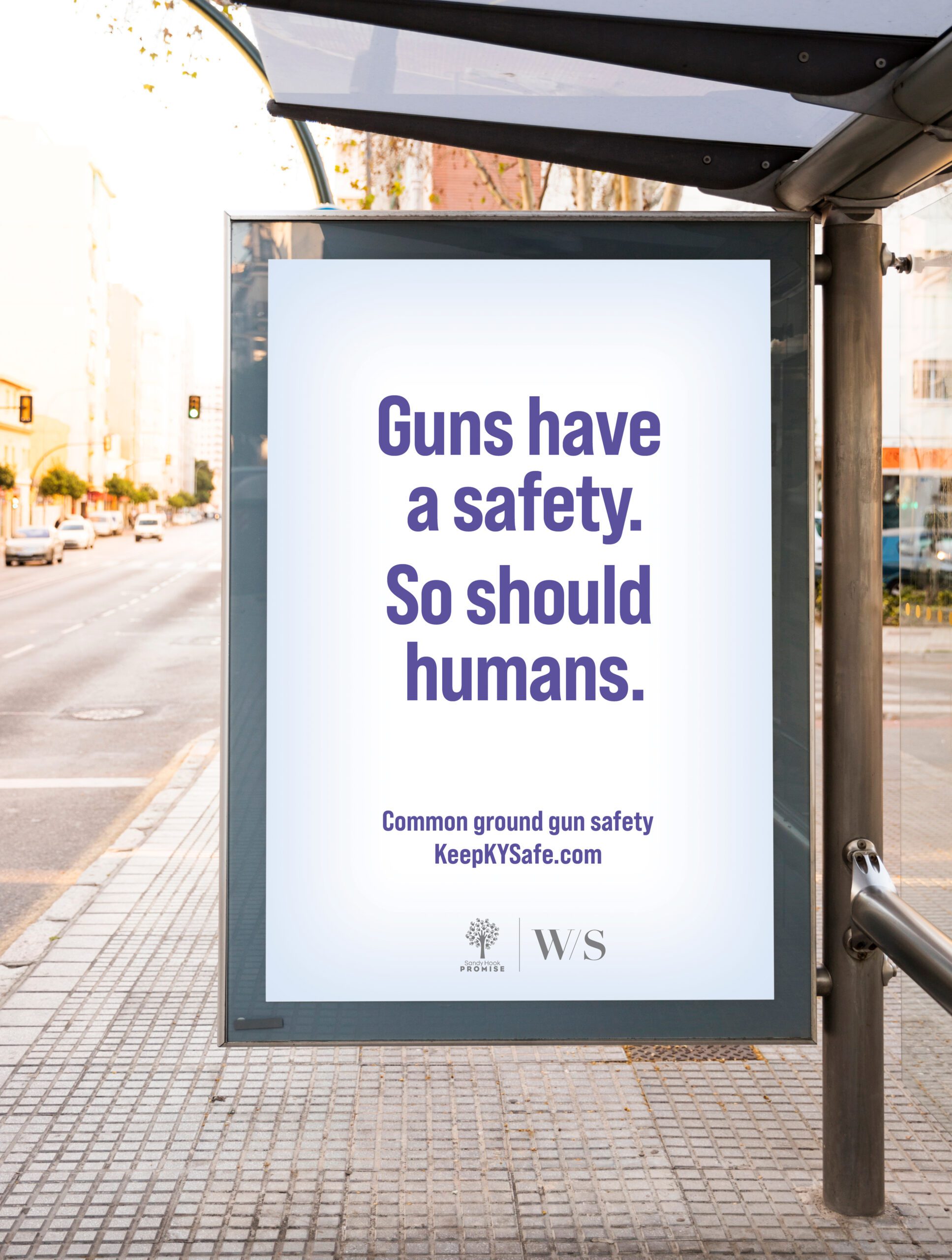 Guns have a safety, so should humans bus shelter