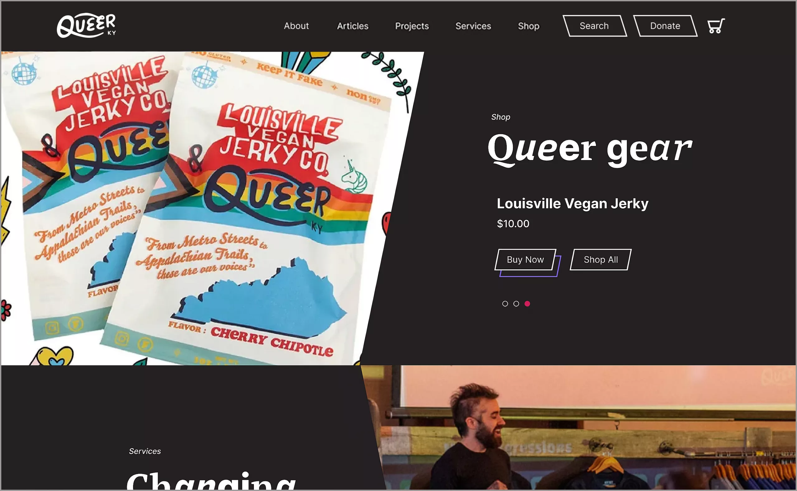 Queer Gear page from Queer Kentucky website.