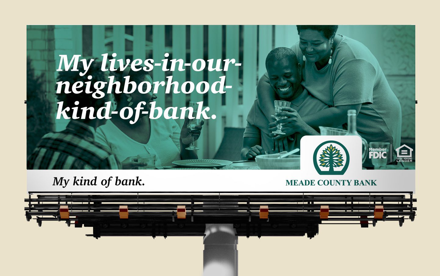 Meade county Bank outdoor board.