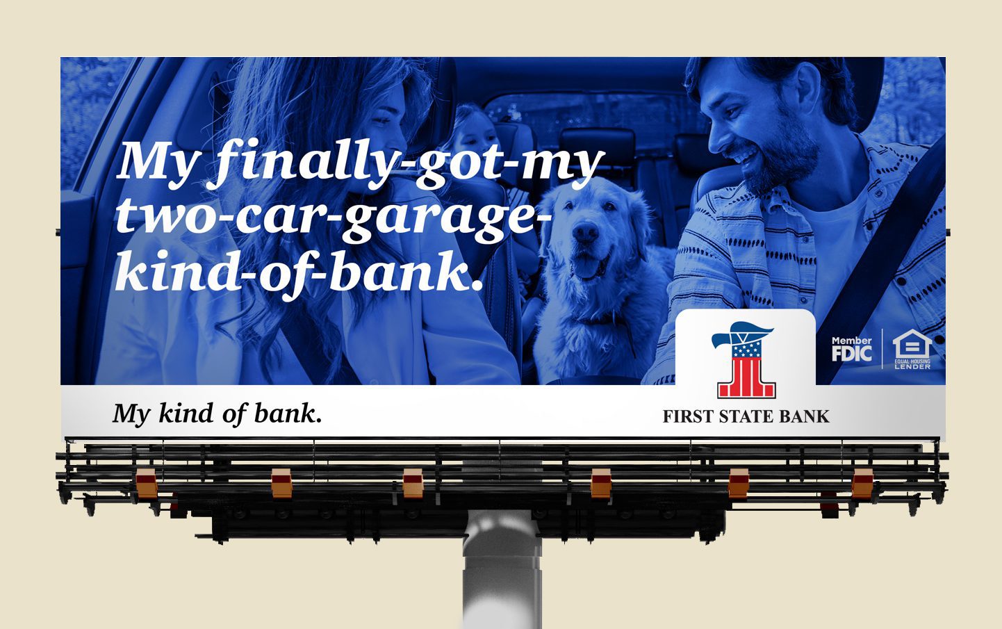 First State Bank outdoor board.